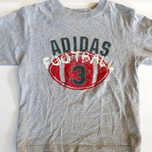 Adidas Boys T-Shirt Gray Football Long Sleeve 4T